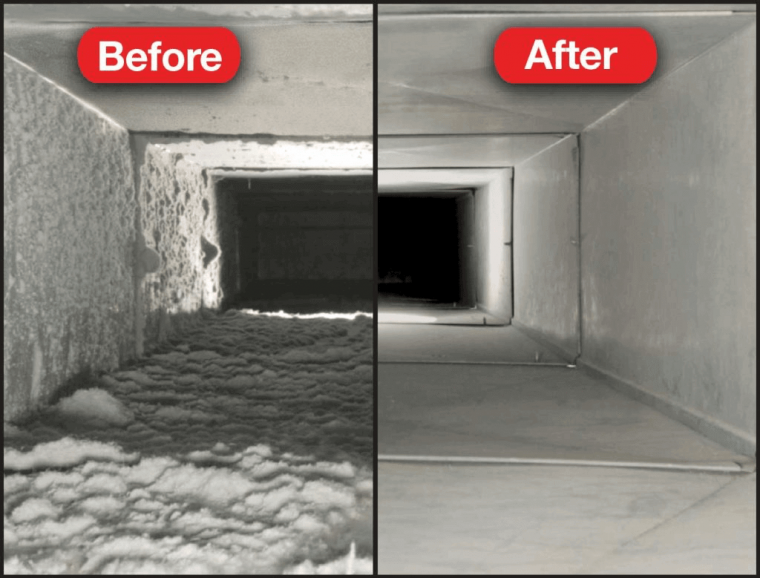 Air Duct Cleaning Before and After in Leesburg