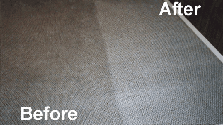 Before and after professional carpet cleaning services in Ashburn