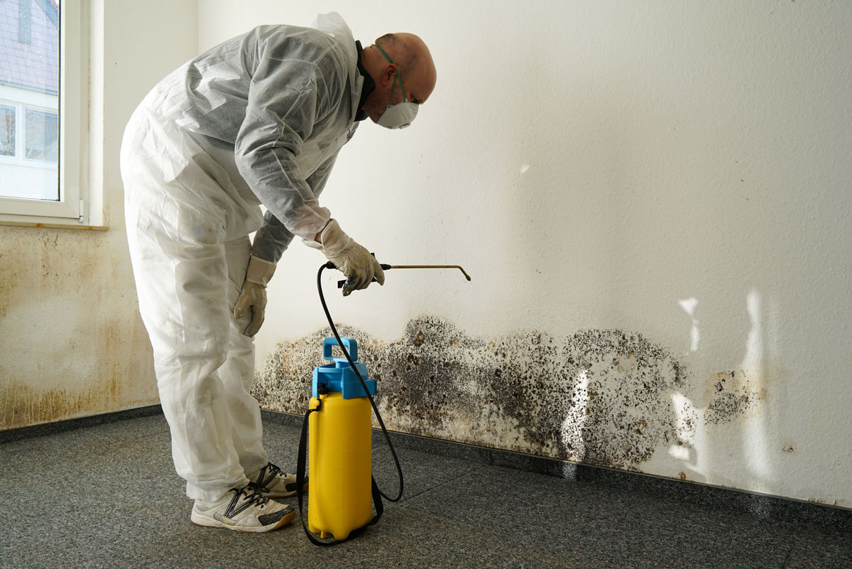 a man in a suit that is a Certified Mold Assessor and Mold Remediator in Gaithersburg, MD